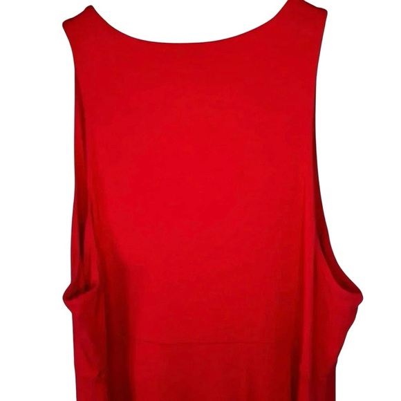 Athleta Size Medium Dress Red Soft Comfy Stretch Figure Flattering Athleisure - Picture 4 of 8